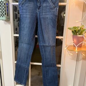 Dickies Women's Straight Leg Jeans in Dark Blue